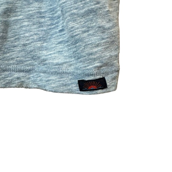 Faherty Shirt Mens Xl Blue 3-Button Henley Casual Short Sleeve Heather tshirt - Picture 4 of 7